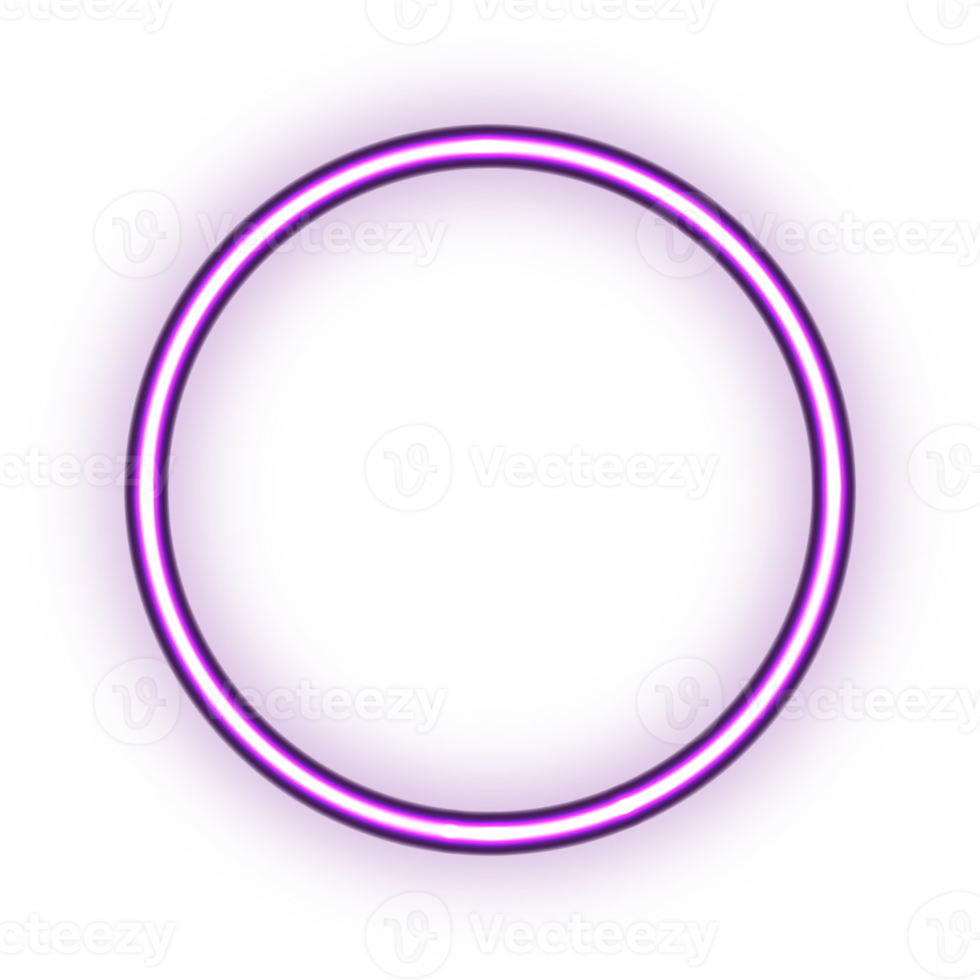 Free Circle neon. Modern neon blue glowing circle banner. Abstract neon