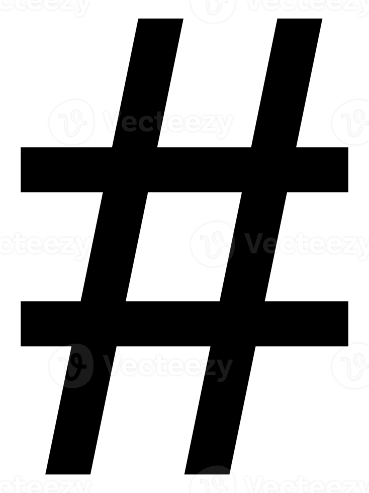 Hashtag Sign. Tagline Icon Symbol for Logo, Apps, Website, Art Illustration, Pictogram or Design Element. Format PNG