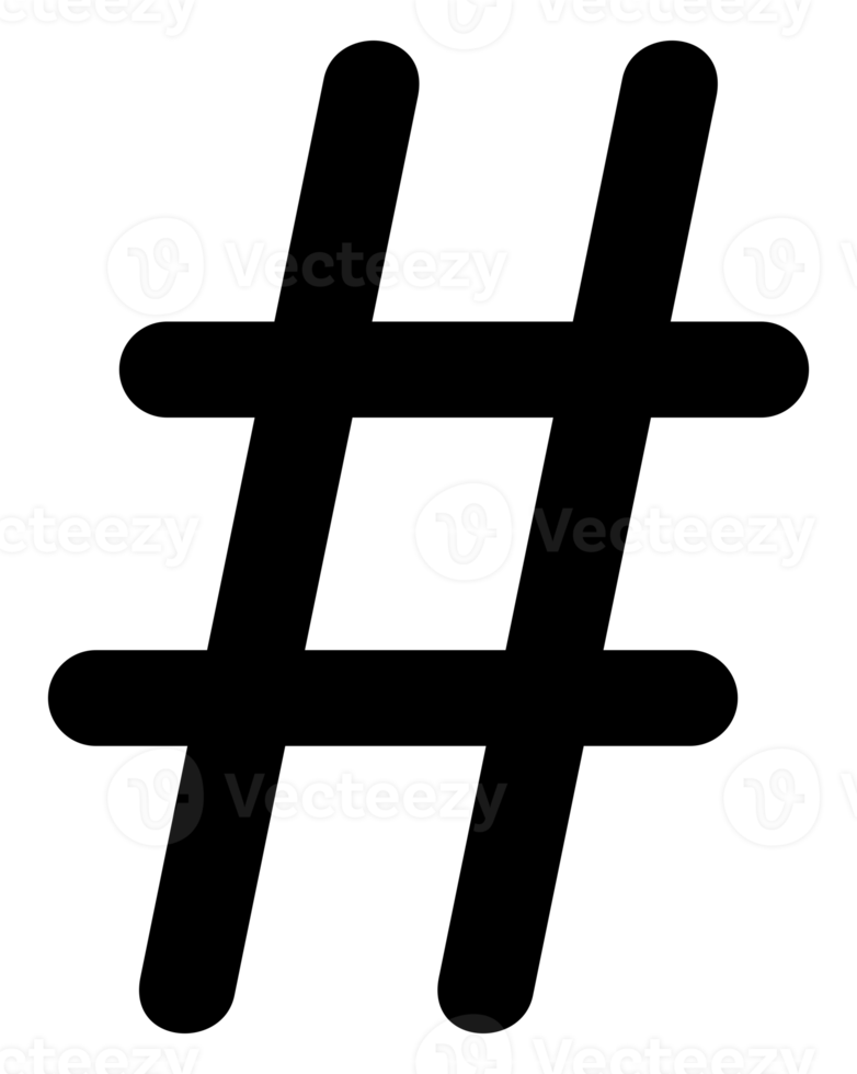 hashtag cartello. tagline icona simbolo per logo, app, sito web, arte illustrazione, pittogramma o design elemento. formato png