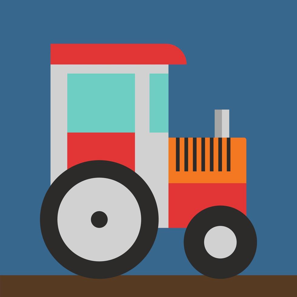 Toy tractor, illustration, vector on white background. 13777085 Vector