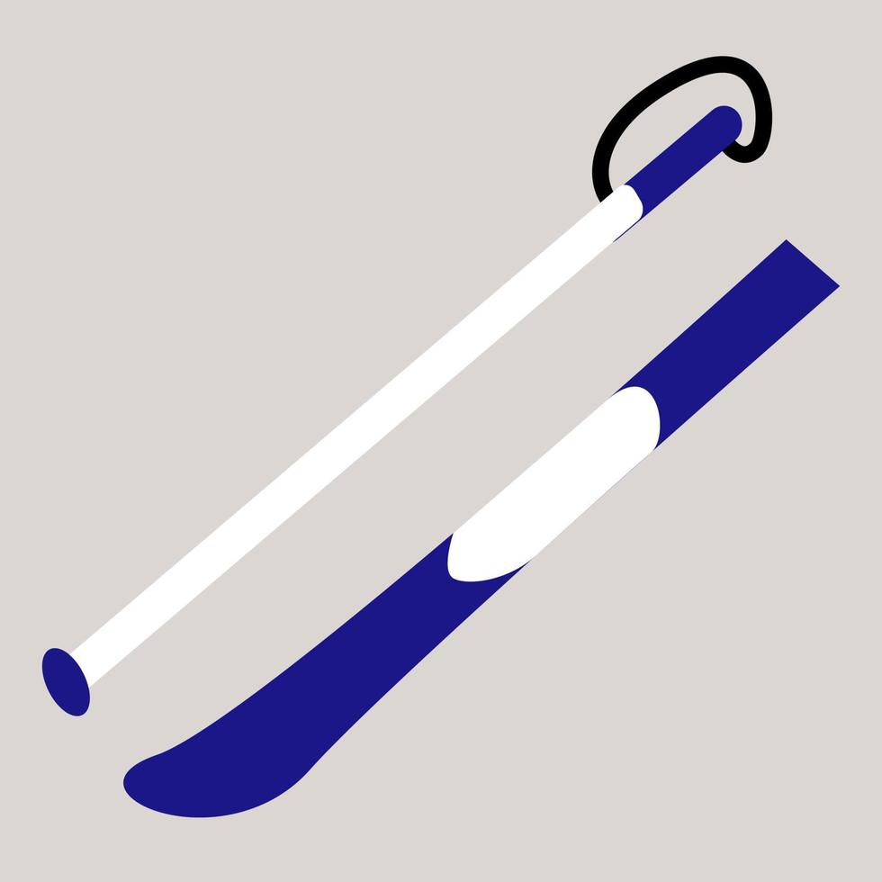 Skiing sticks, illustration, vector, on a white background. vector