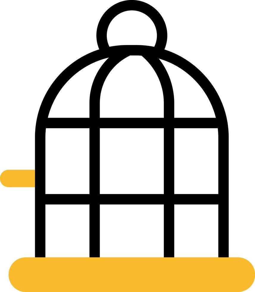 Bird cage house, illustration, vector on a white background.