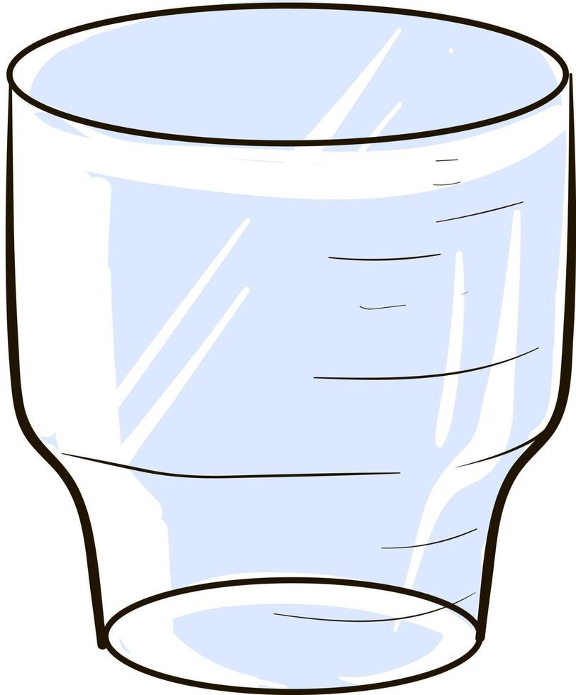 Empty glass, illustration, vector on white background.