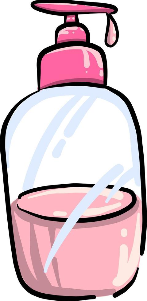 Pink soap, illustration, vector on white background