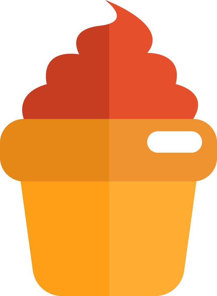 Fast food ice cream, illustration, vector, on a white background. vector