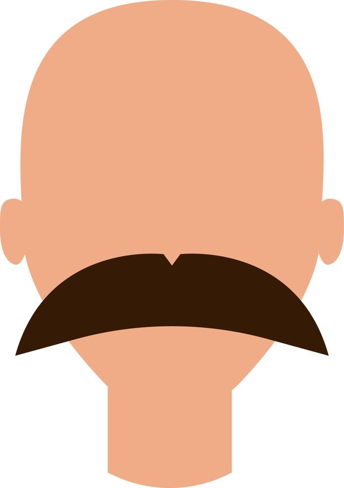 Man with mustaches, illustration, vector, on a white background. vector