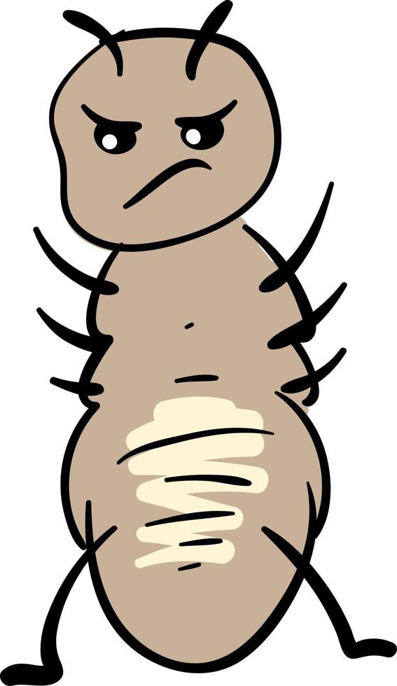 Angry lice, illustration, vector on white background.
