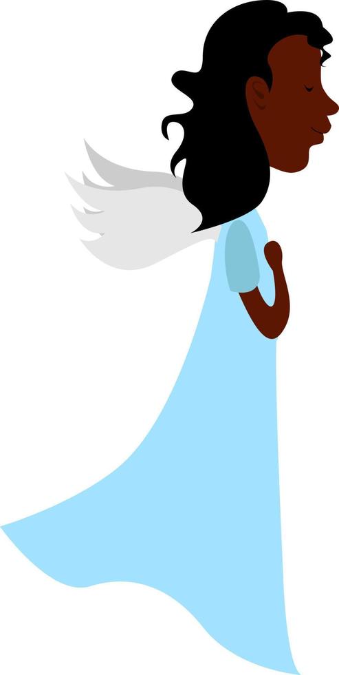 Ángel, ilustración, vector sobre fondo blanco.