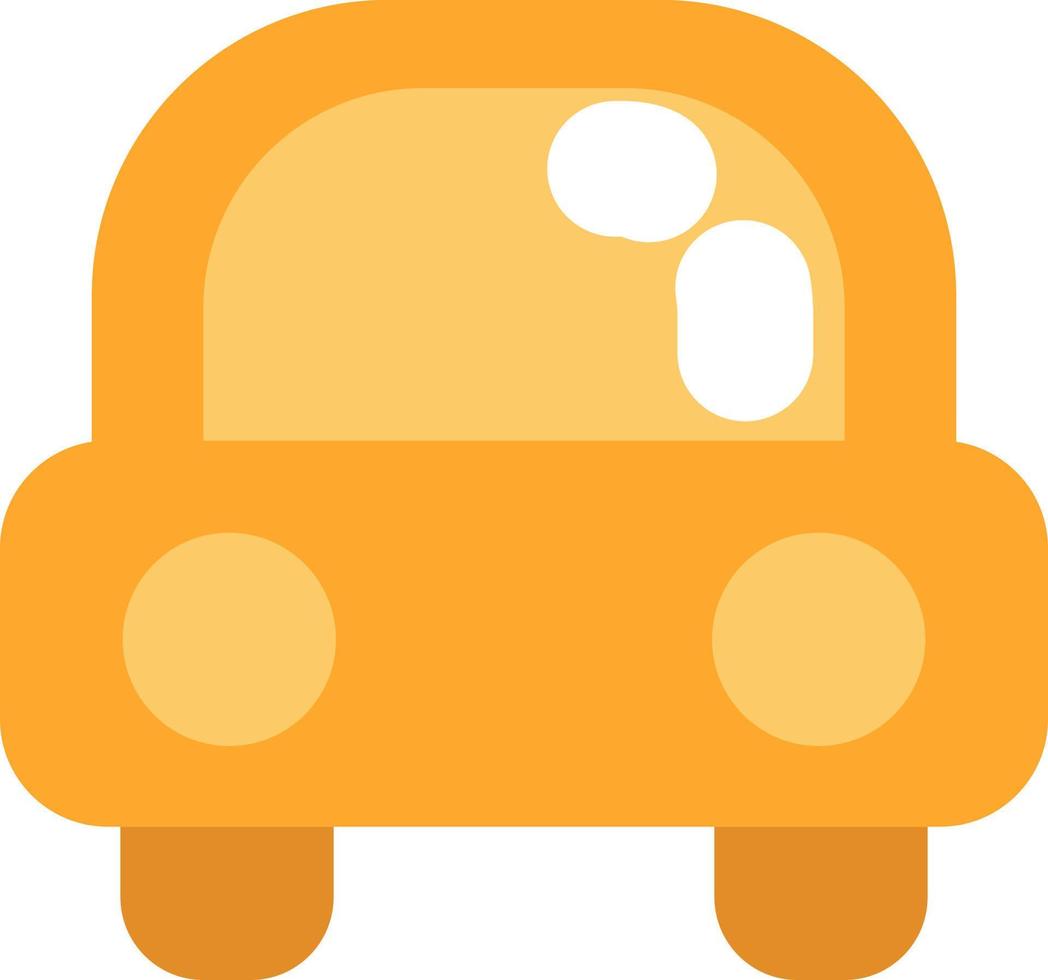 Yellow car, illustration, vector on a white background.