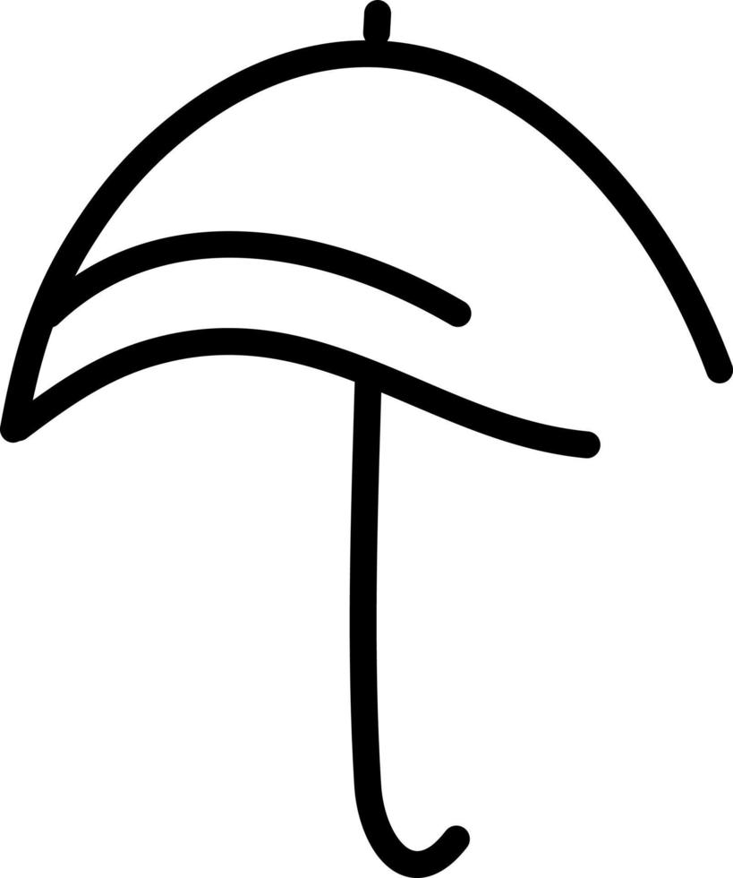 Umbrella wiith stripe, illustration, vector on a white background