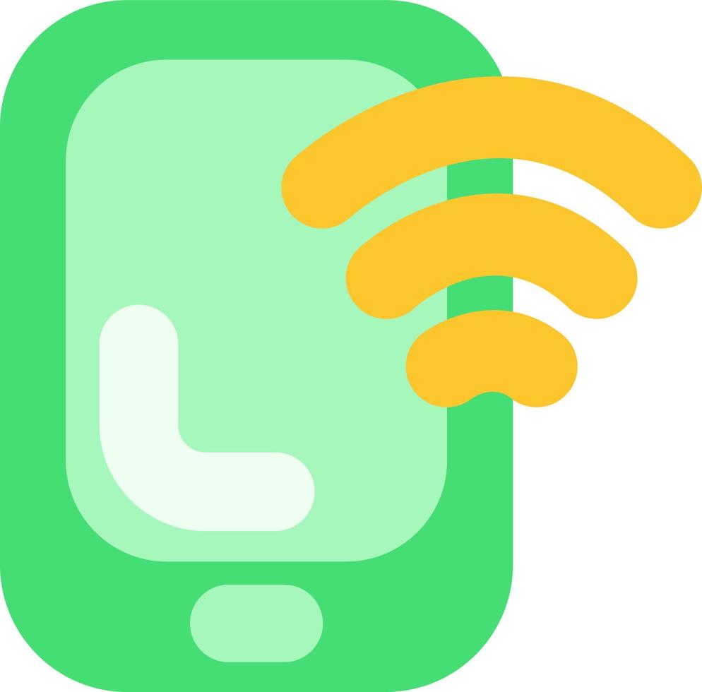 Phone wifi, illustration, vector on a white background.
