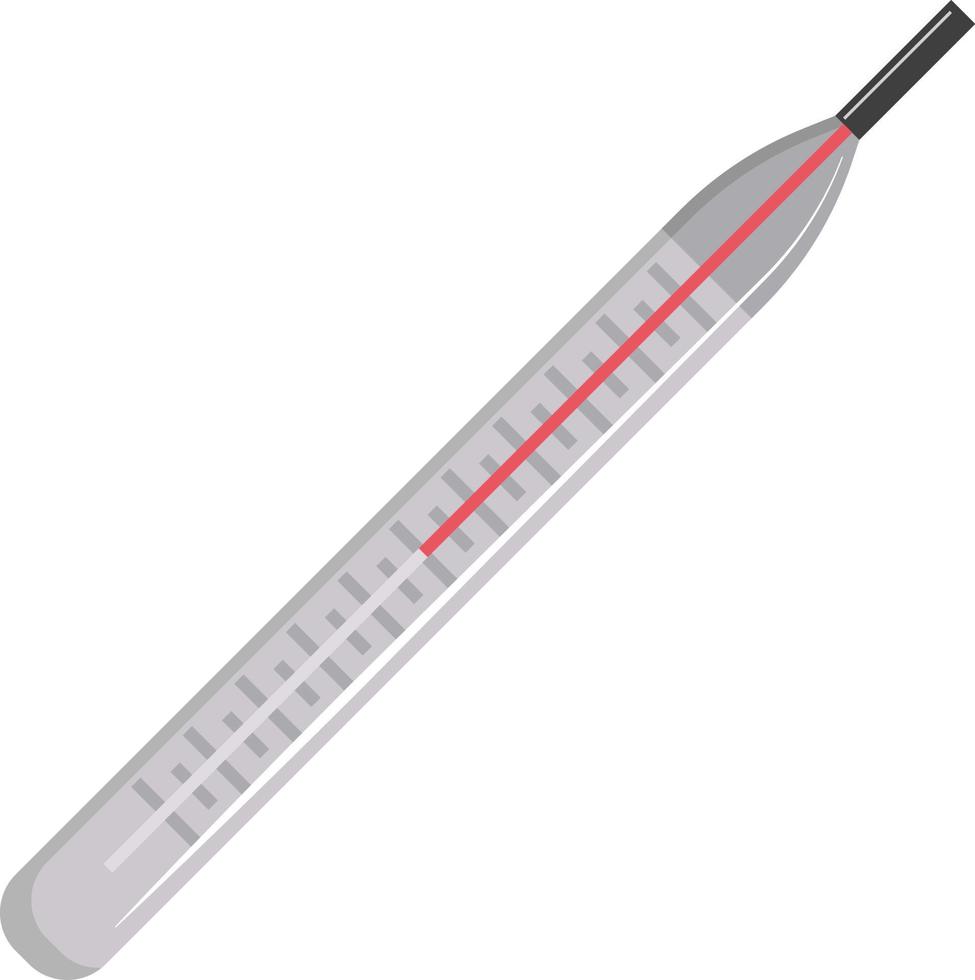 Thermometer, illustration, vector on white background.