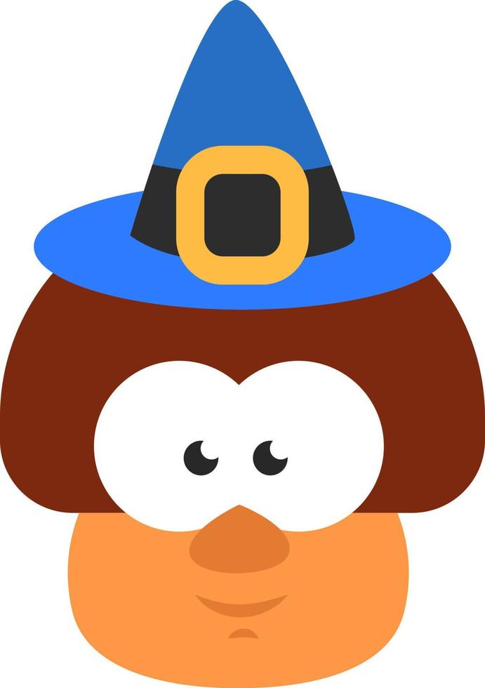 Mushroom wizard, illustration, vector on a white background.