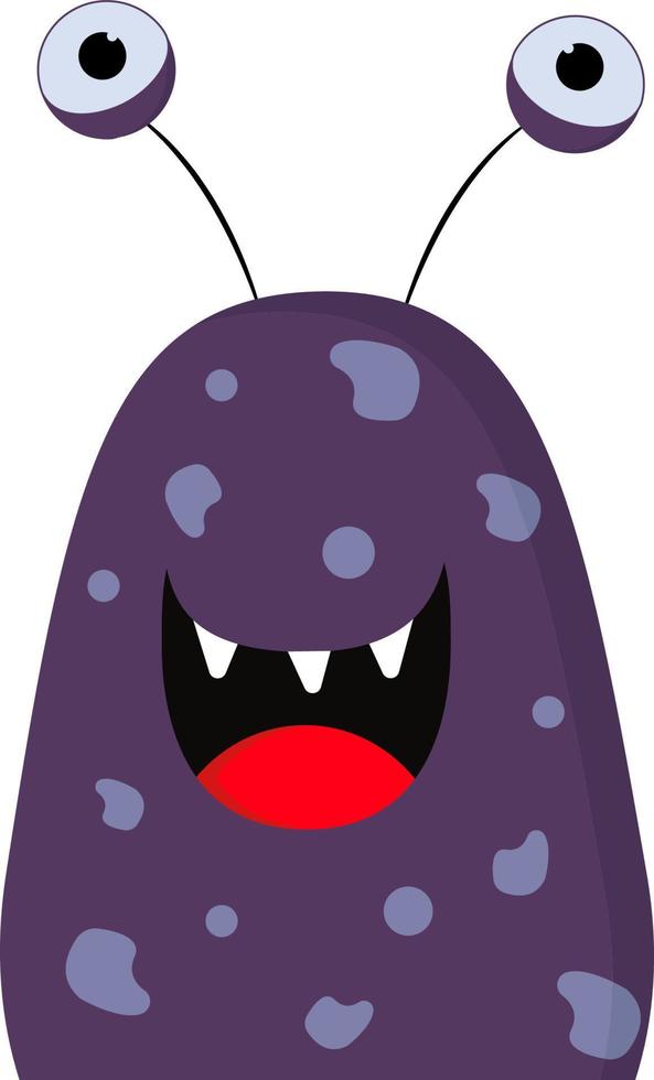 Happy monster, vector or color illustration.