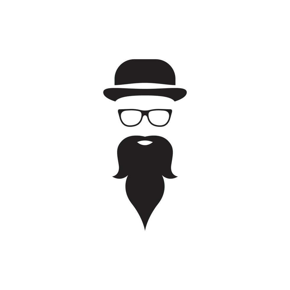 diseño de ilustración de icono de bigote vector