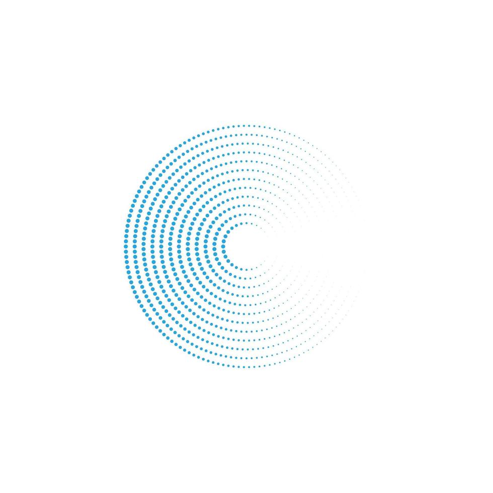 halftone circle dots vector