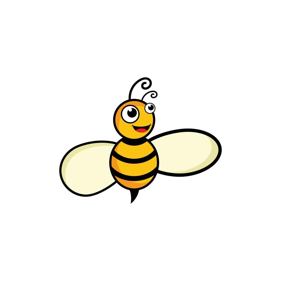 plantilla de diseño de ilustración de icono de vector de abeja