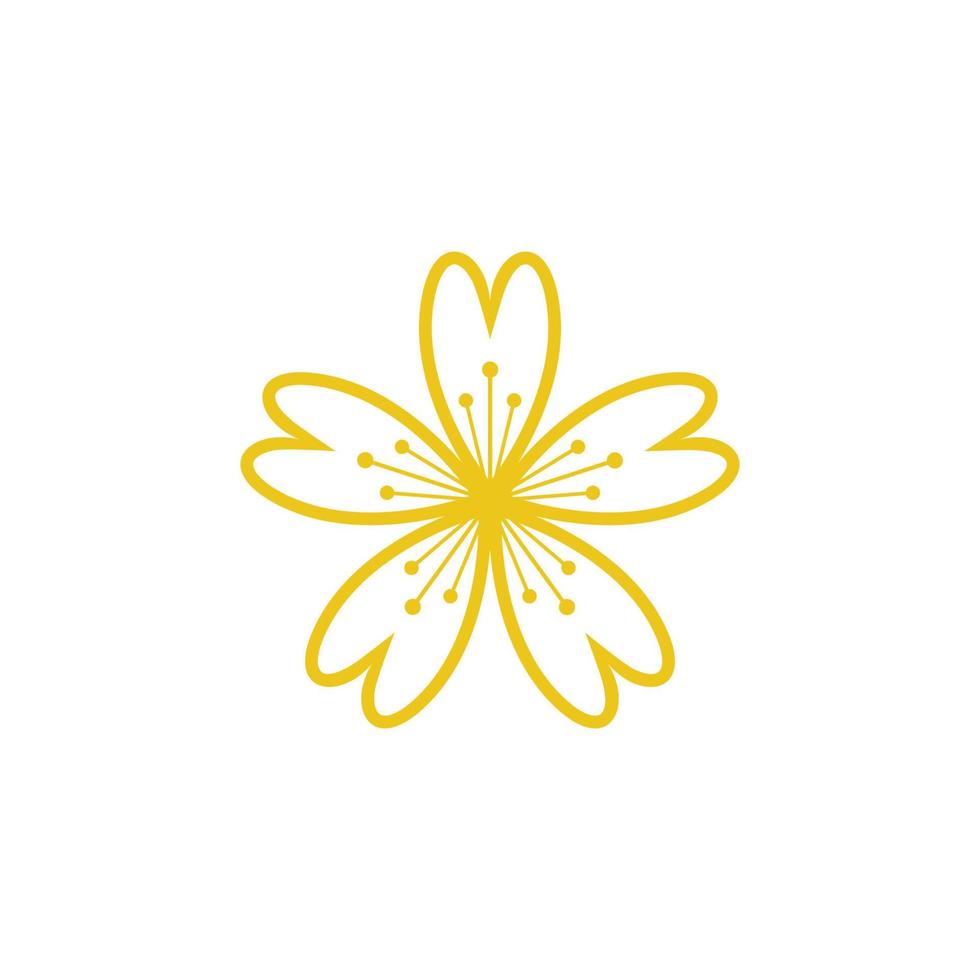 diseño de icono de vector de flor