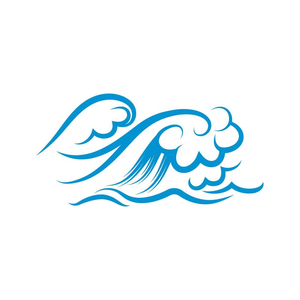 Water wave icon vector