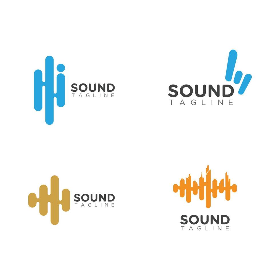 Sound waves vector illustration
