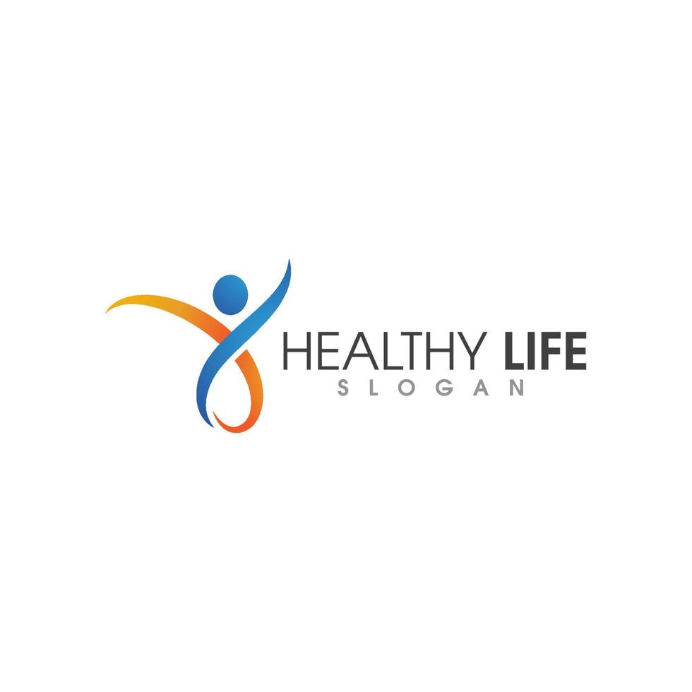 Human character logo sign vector