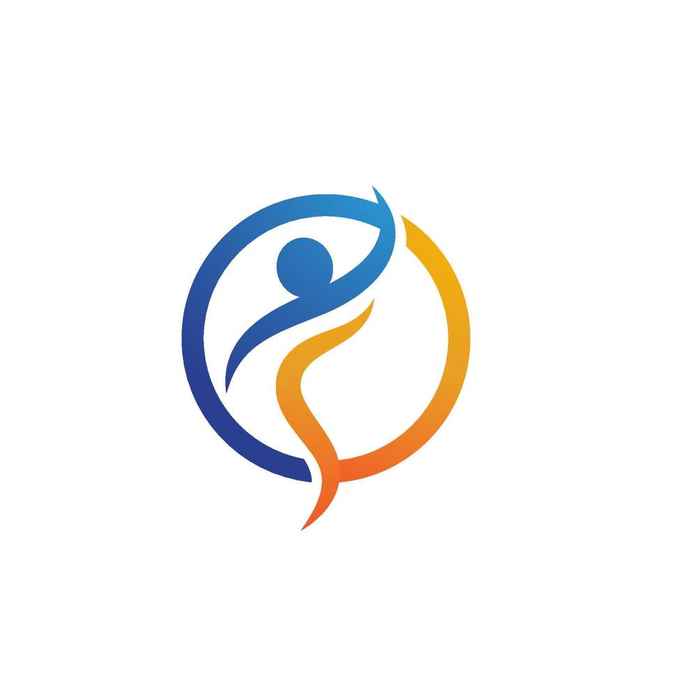 Human character logo sign vector