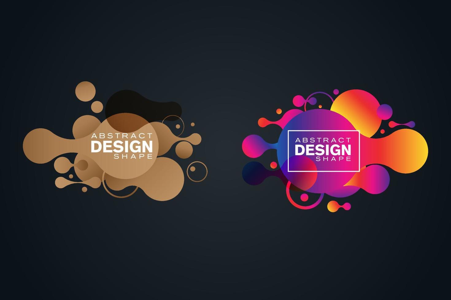 Abstract liquid shape Fluid design vector