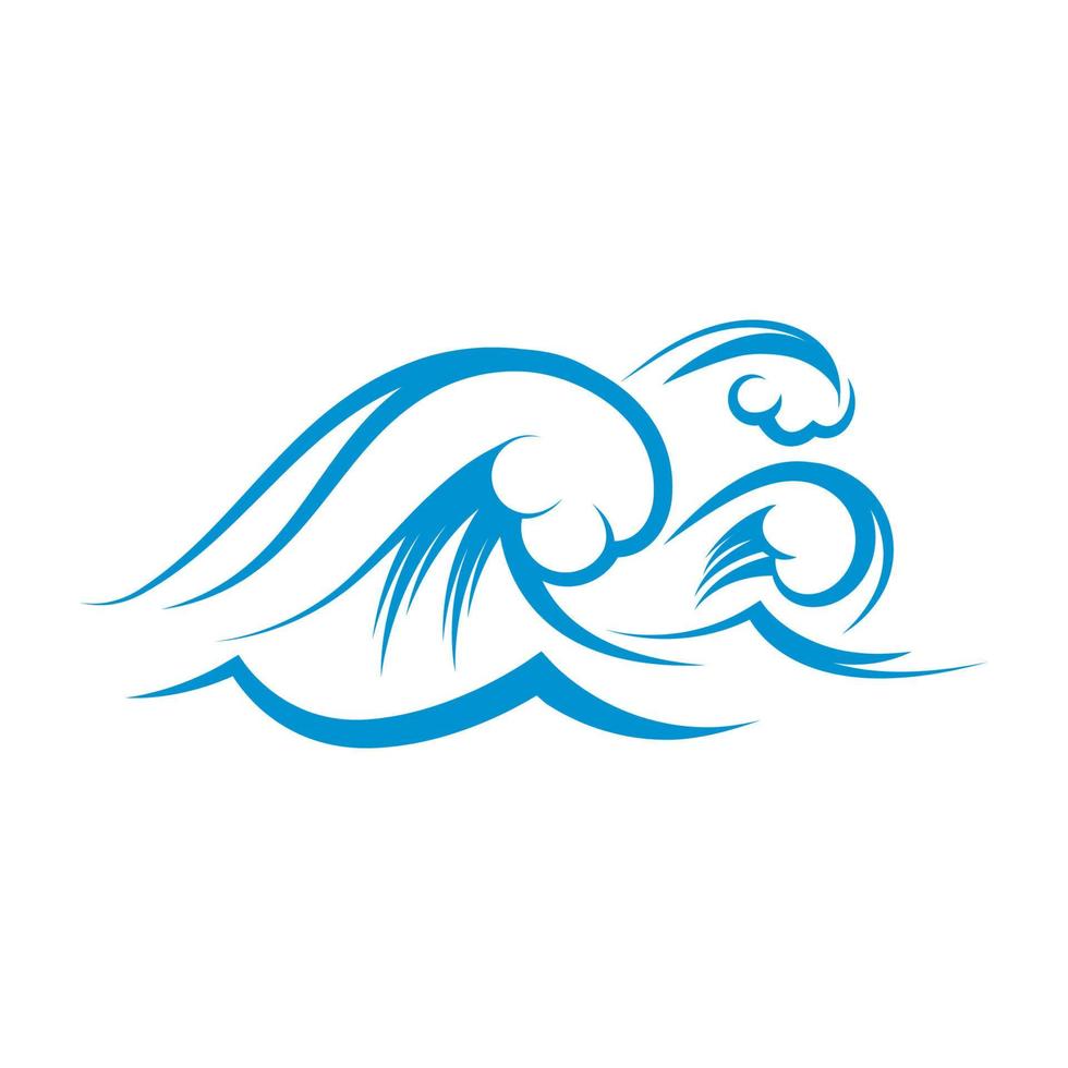 Water wave icon vector