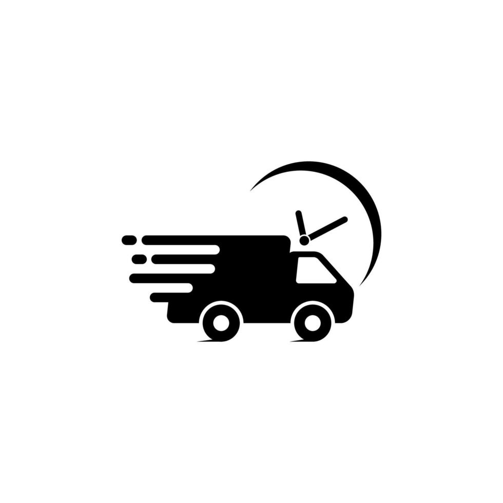 Fast shipping delivery truck vector