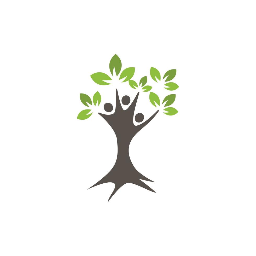 family tree logo template vector