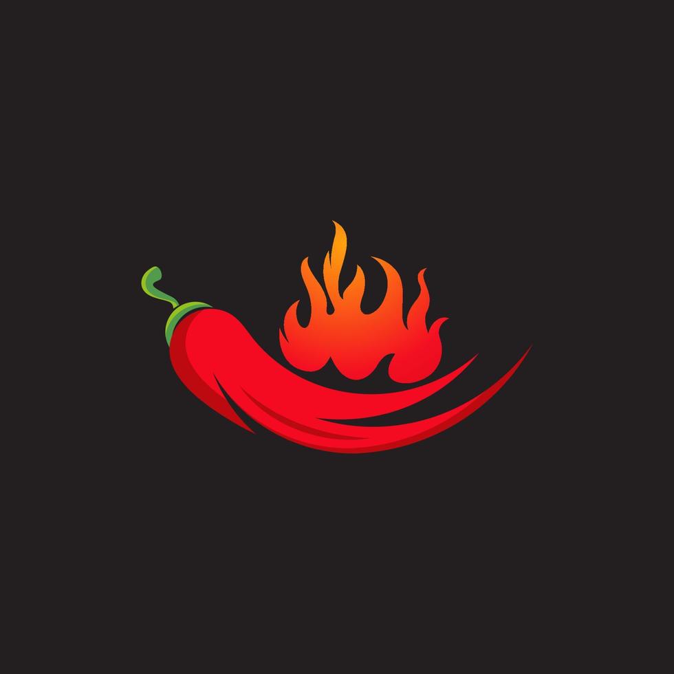 Red hot natural chili icon vector Illustration