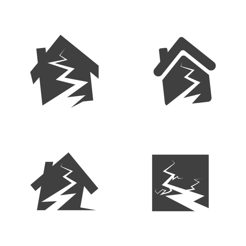 ilustración de vector de icono de terremoto