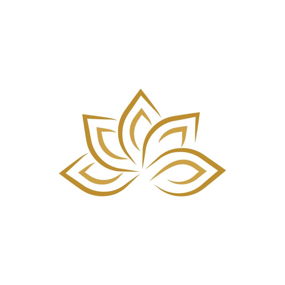 icono de vector de flor de loto de belleza