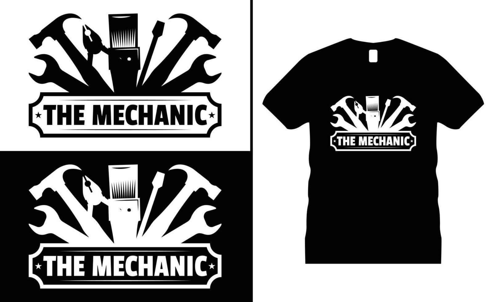 Mechanic Engineer T-shirt Design vector. Use for T-Shirt, mugs, stickers, etc. vector