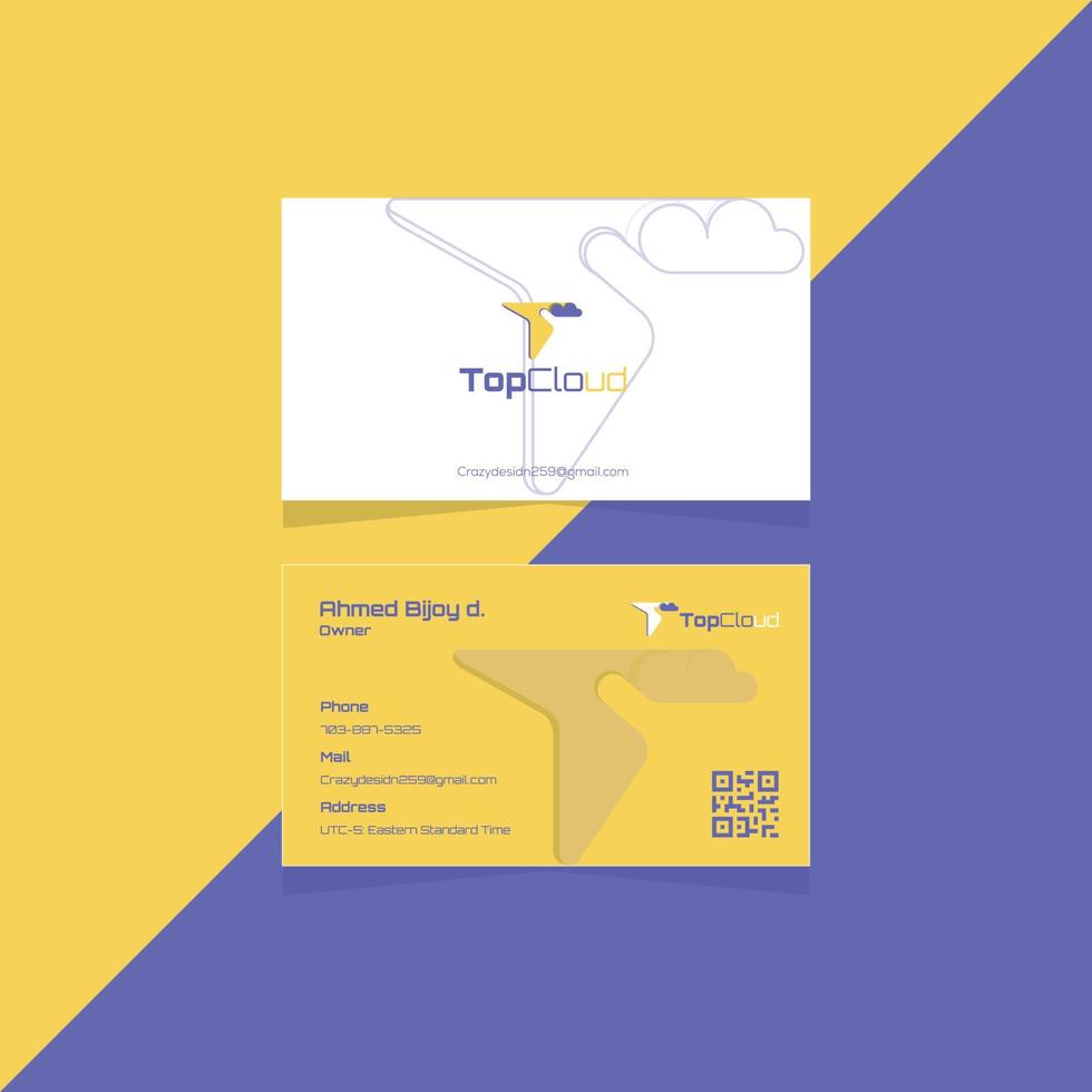 Professional modern creative and simple business card design template vector