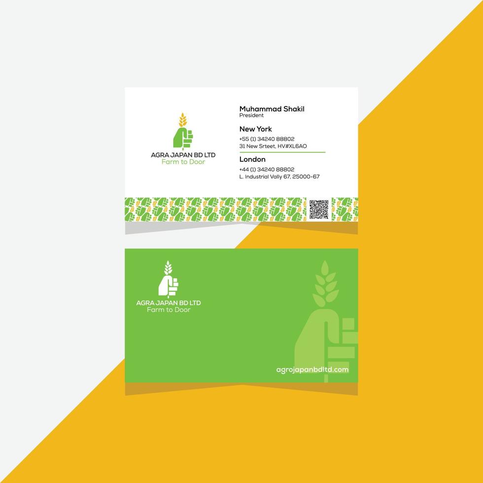 Professional modern creative and simple business card design template vector