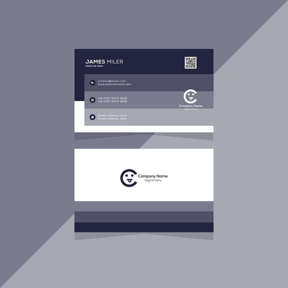 Professional modern creative and simple business card design template vector