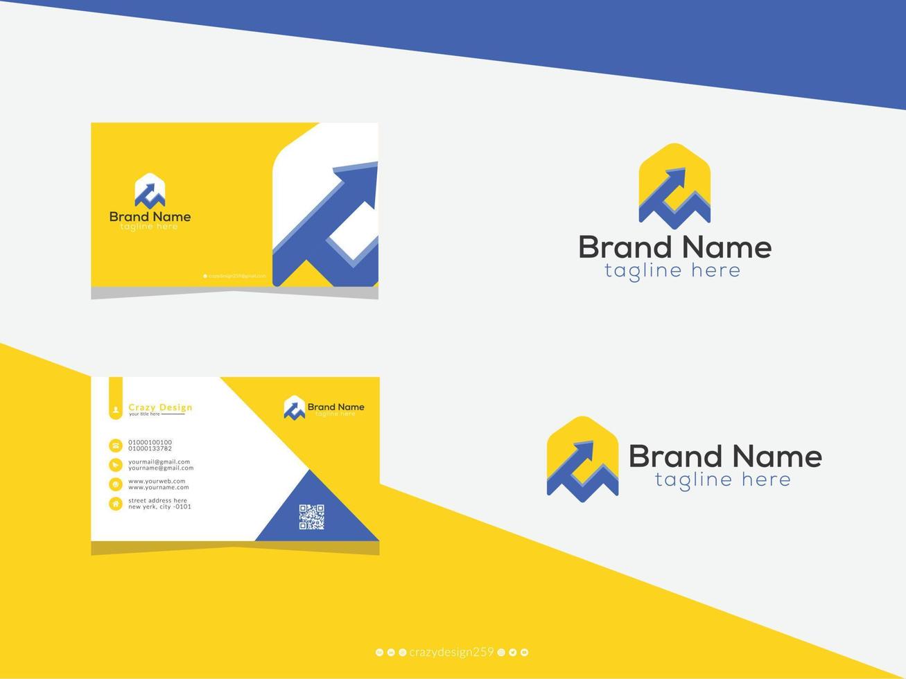 Arrow mark logo design - brand logo design vector