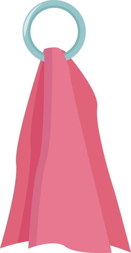 toalla rosa, ilustración, vector sobre fondo blanco.