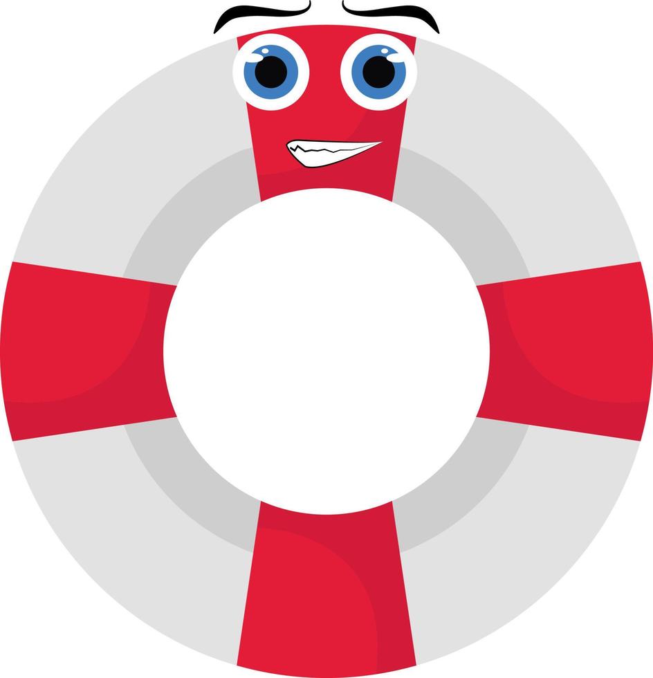 Lifebuoy ring, illustration, vector on white background