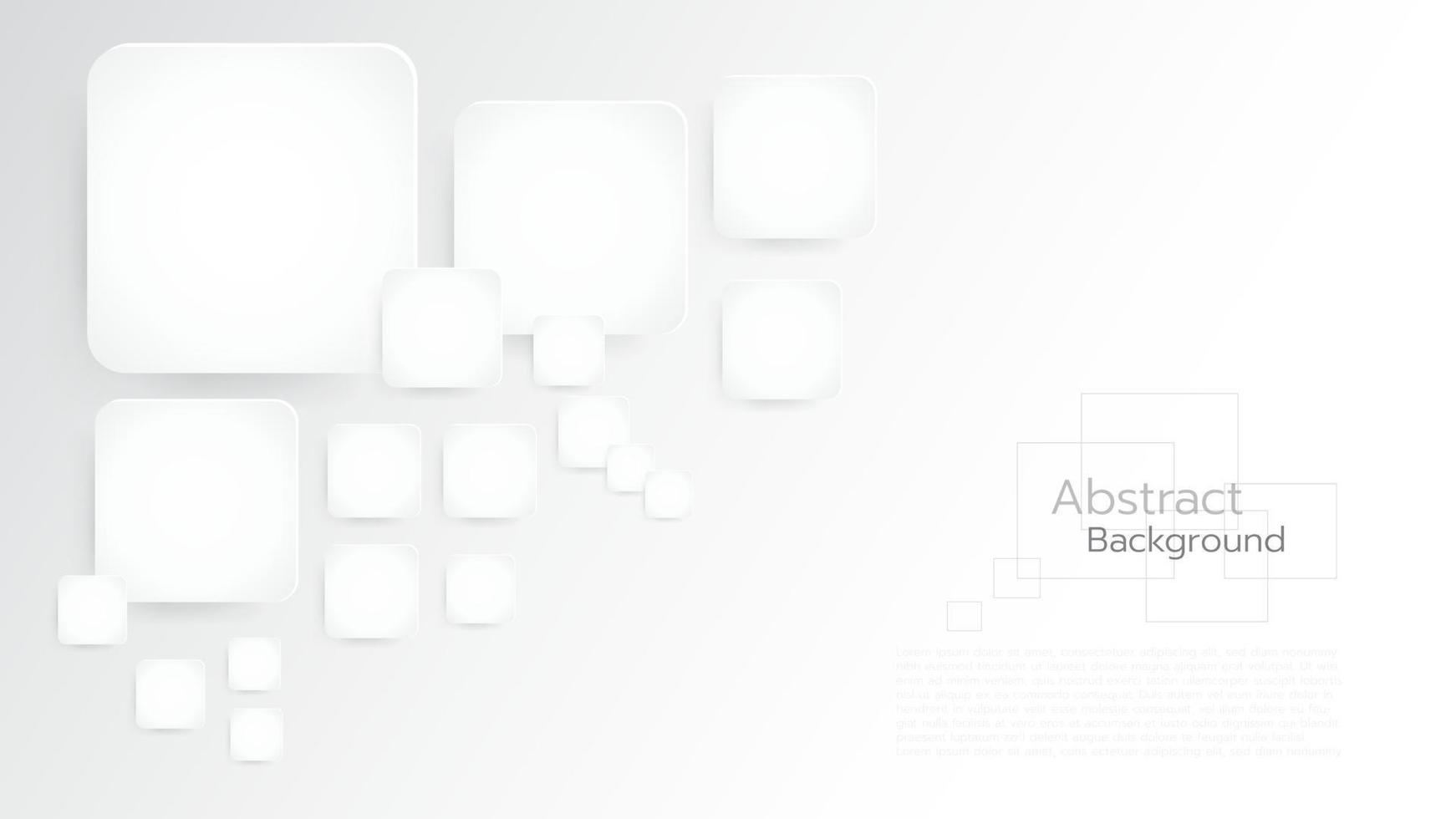 White blank square button abstract background for advertising, vector. vector
