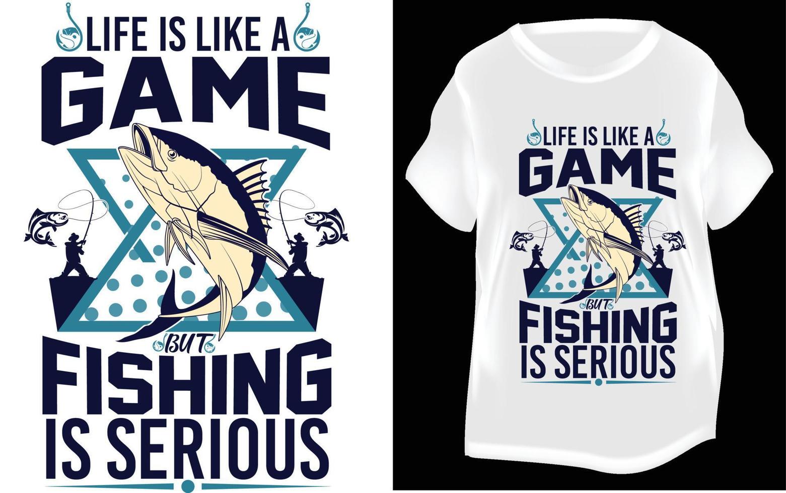 NEW FISHING GRAPHIC T-SHART DESIGN vector