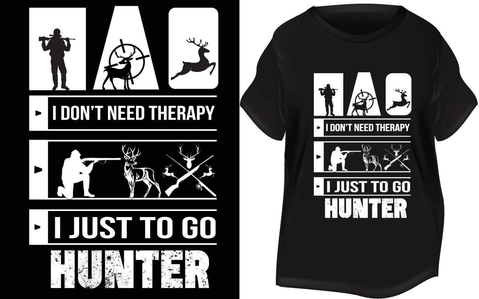 NEW HUNTING TYPOGRAPHY T SHART DESIGN vector