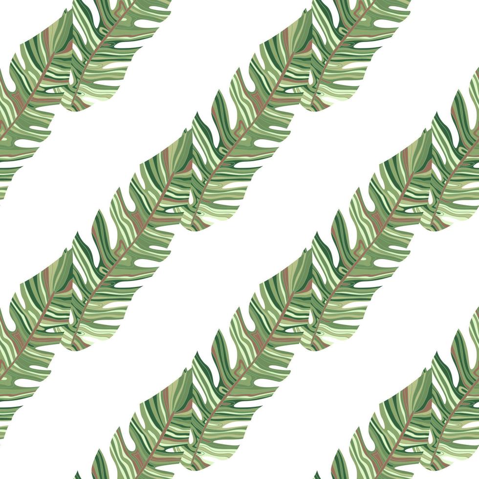 Graphic exotic plant foliage seamless pattern. Tropical pattern, palm leaves seamless floral background. Leaf wallpaper. vector