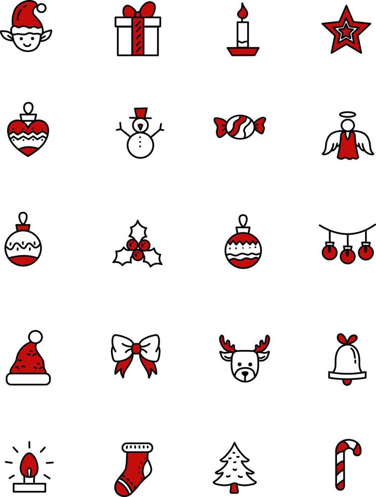 Christmas celebration, illustration, vector on a white background.