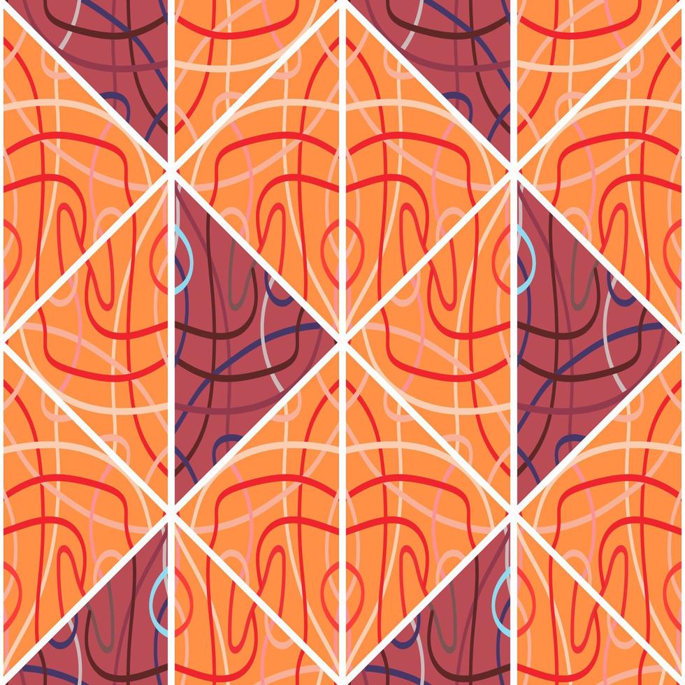 patrón sin costuras de mosaico de estilo árabe. ornamento decorativo de líneas abstractas. vector