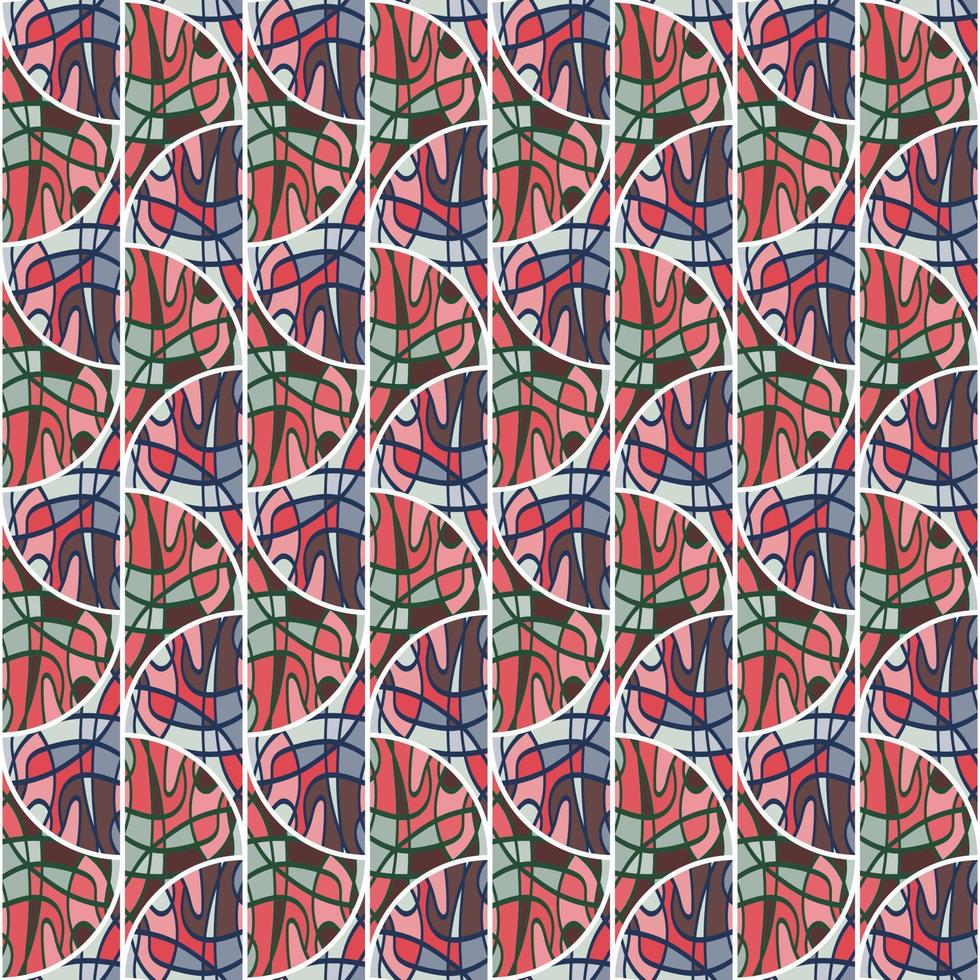 Seamless pattern in the form of a mosaic in retro style. Decorative abstract vintage ornament. vector