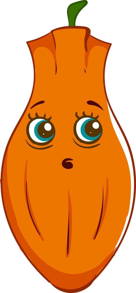 Orange papaya, illustration, vector on white background