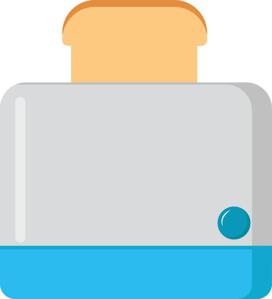 Toaster, illustration, vector on white background.