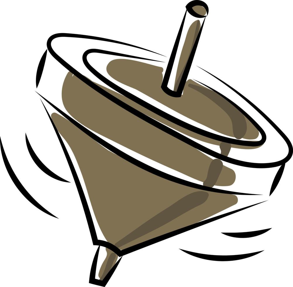 Spinning top, illustration, vector on white background.